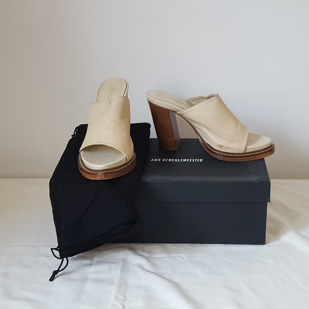 Ann Demeulemeester White Heeled Sandals